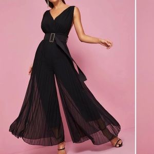 Wide Leg Black Jumpsuit